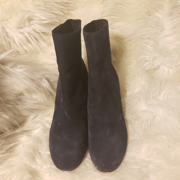 Rag & Bone navy blue suede agnes ankle boots - Picture 5 of 7